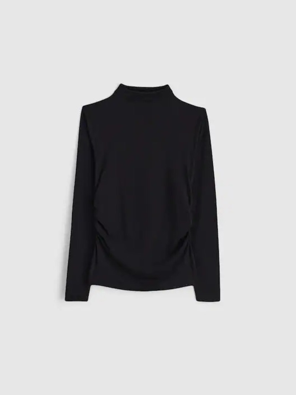 Madewell Ruched Mockneck Long-Sleeve Top